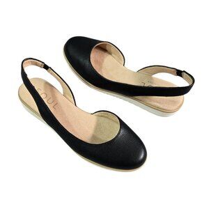 Soul Naturalizer Idea Black Faux Leather D'Orsay Slingblack Round Toe Sandals